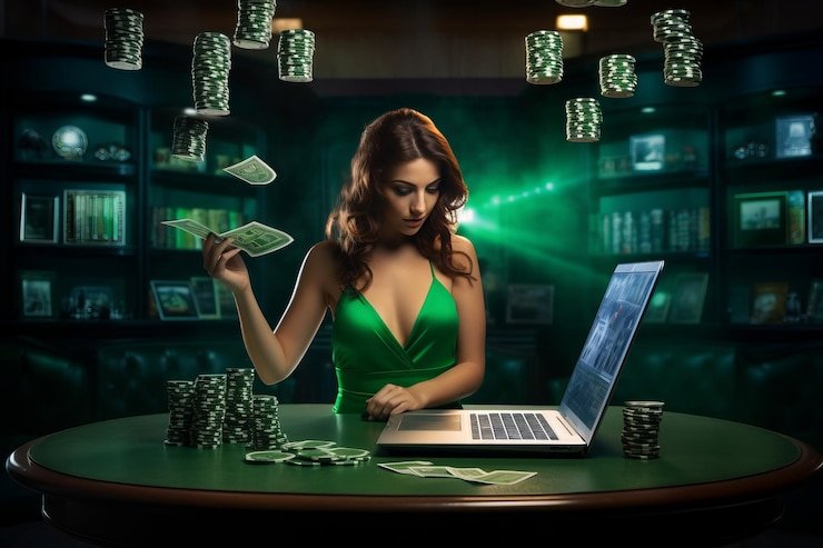 Meja Caribbean Stud Poker live di platform bet9ja dengan dealer profesional
